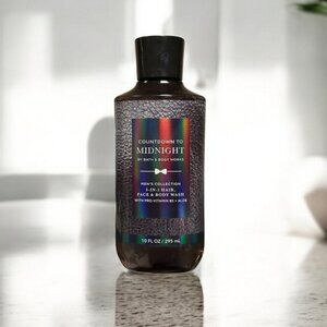 Bath & Body Works Mens COUNTDOWN TO MIDNIGHT 3-in-1 Hair, Face & Body Wash